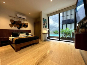 1BR Modern Loft with Pool View, Rooftop & Gym